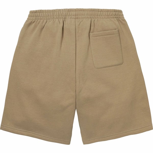 Supreme Small Box Sweatshort - Dark Sand (front)