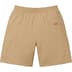 Supreme Small Box Sweatshort - Dark Tan (front)
