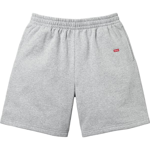 Supreme Small Box Sweatshort - Heather Grey (front)