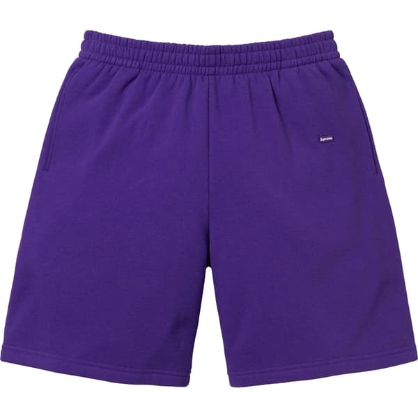 Supreme Small Box Sweatshort - Purple (front)