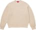 Supreme Small Box Waffle Sweater - Natural (front)