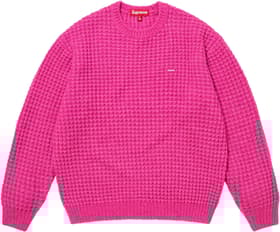 Supreme Small Box Waffle Sweater Pink
