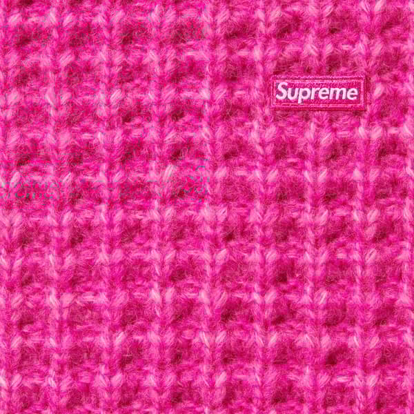Supreme Small Box Waffle Sweater - Pink (front)