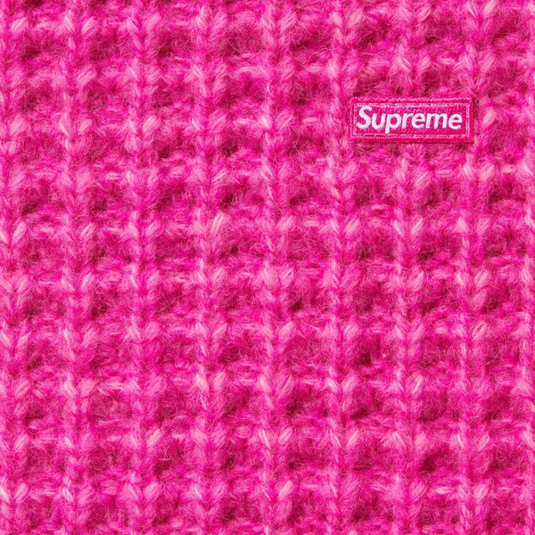 Supreme Small Box Waffle Sweater - Pink (front)