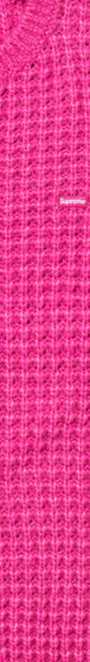 Supreme Small Box Waffle Sweater - Pink (front)