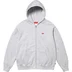 Supreme Small Box Zip Up Hooded Sweatshirt - Ash Grey (front)