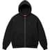 Supreme Small Box Zip Up Hooded Sweatshirt - Black (front)