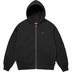Supreme Small Box Zip Up Hooded Sweatshirt - Black (front)