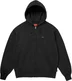 Supreme Small Box Zip Up Hooded Sweatshirt - Black (front)