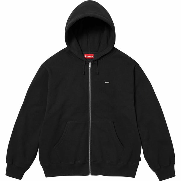 Supreme Small Box Zip Up Hooded Sweatshirt - Black (front)