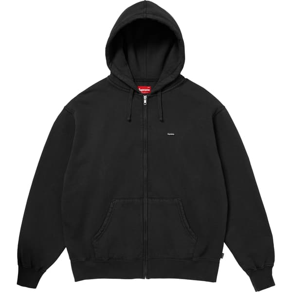 Supreme Small Box Zip Up Hooded Sweatshirt - Black (front)