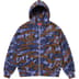 Supreme Small Box Zip Up Hooded Sweatshirt - Blue Camo (front)
