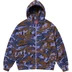 Supreme Small Box Zip Up Hooded Sweatshirt - Blue Camo (front)