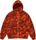 Supreme Small Box Zip Up Hooded Sweatshirt - Bright Orange Camo (front)