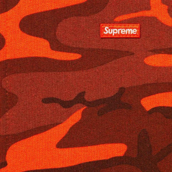 Supreme Small Box Zip Up Hooded Sweatshirt - Bright Orange Camo (front)