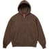 Supreme Small Box Zip Up Hooded Sweatshirt - Dark Brown (front)