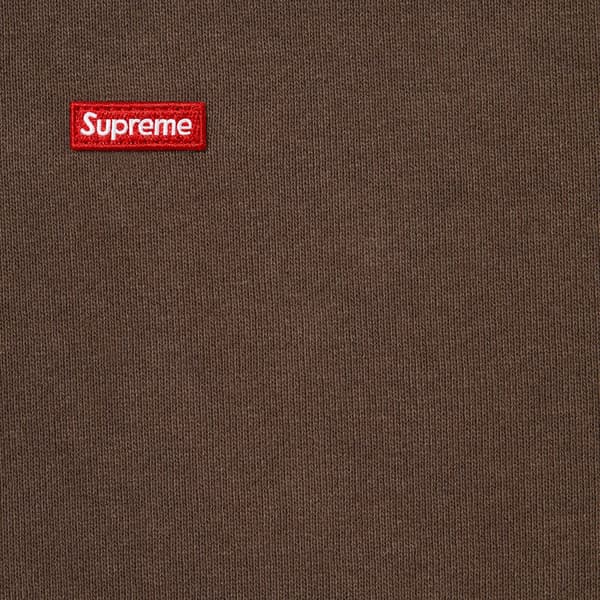 Supreme Small Box Zip Up Hooded Sweatshirt - Dark Brown (front)