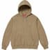 Supreme Small Box Zip Up Hooded Sweatshirt - Dark Sand (front)