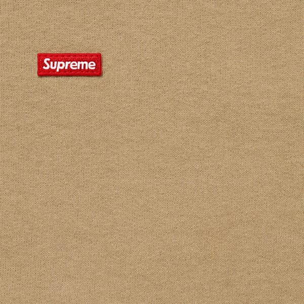 Supreme Small Box Zip Up Hooded Sweatshirt - Dark Tan (front)