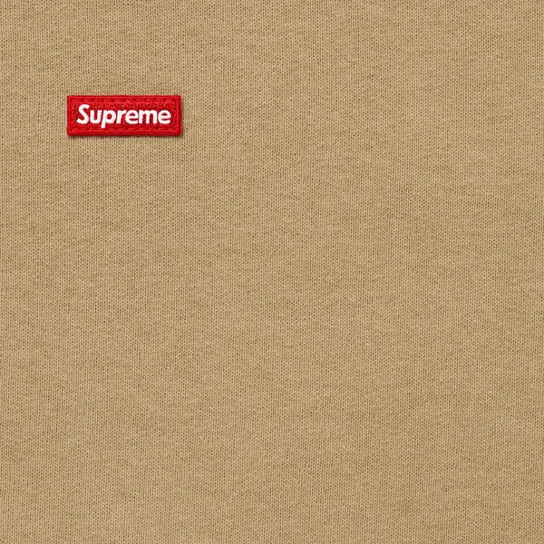 Supreme Small Box Zip Up Hooded Sweatshirt - Dark Tan (front)