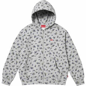 Supreme Small Box Zip Up Hooded Sweatshirt Flowers