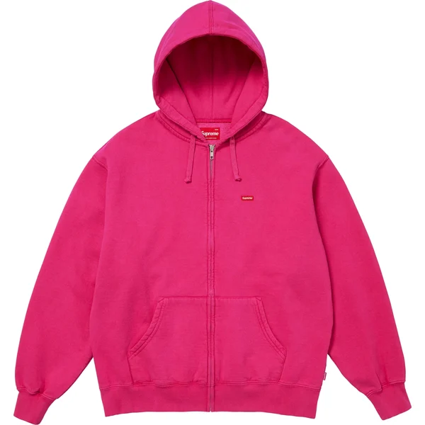 Supreme Small Box Zip Up Hooded Sweatshirt - Fuchsia (front)