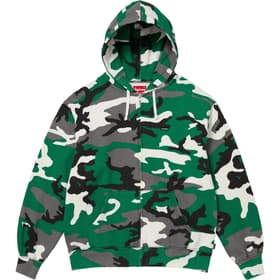 Supreme Small Box Zip Up Hooded Sweatshirt Green Camo