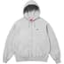 Supreme Small Box Zip Up Hooded Sweatshirt - Heather Grey (front)