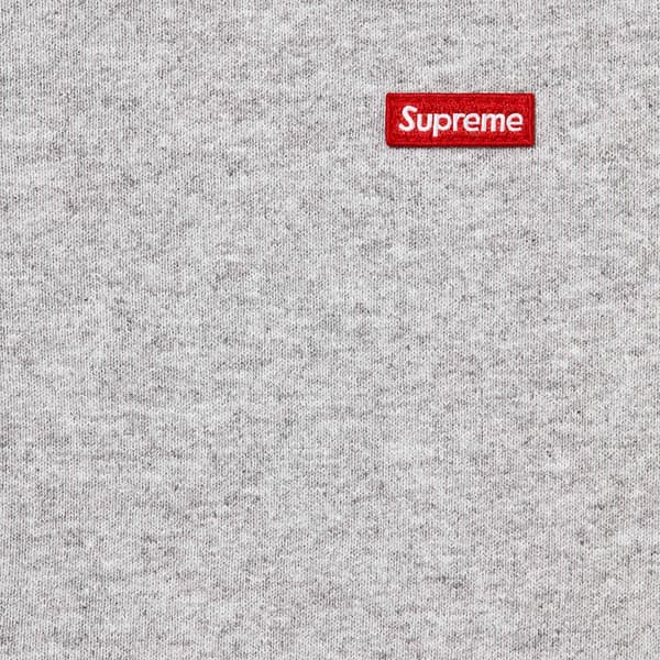Supreme Small Box Zip Up Hooded Sweatshirt - Heather Grey (front)