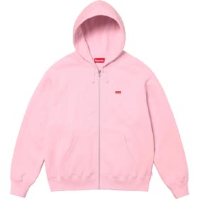 Supreme Small Box Zip Up Hooded Sweatshirt Light Pink