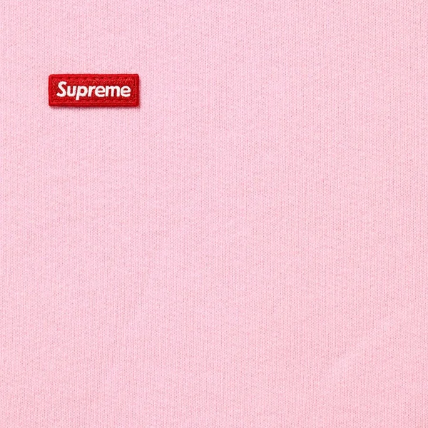 Supreme Small Box Zip Up Hooded Sweatshirt - Light Pink (front)