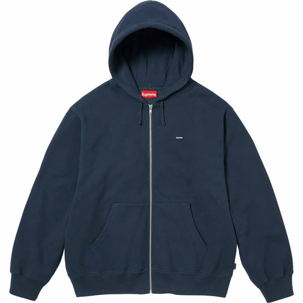 Supreme Small Box Zip Up Hooded Sweatshirt - Navy (front)