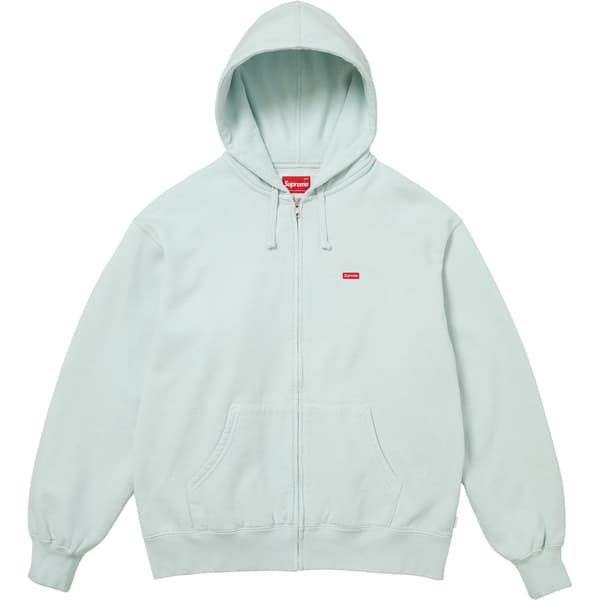 Supreme Small Box Zip Up Hooded Sweatshirt - Pale Blue (front)