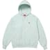 Supreme Small Box Zip Up Hooded Sweatshirt - Pale Blue (front)