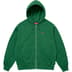 Supreme Small Box Zip Up Hooded Sweatshirt - Pine (front)