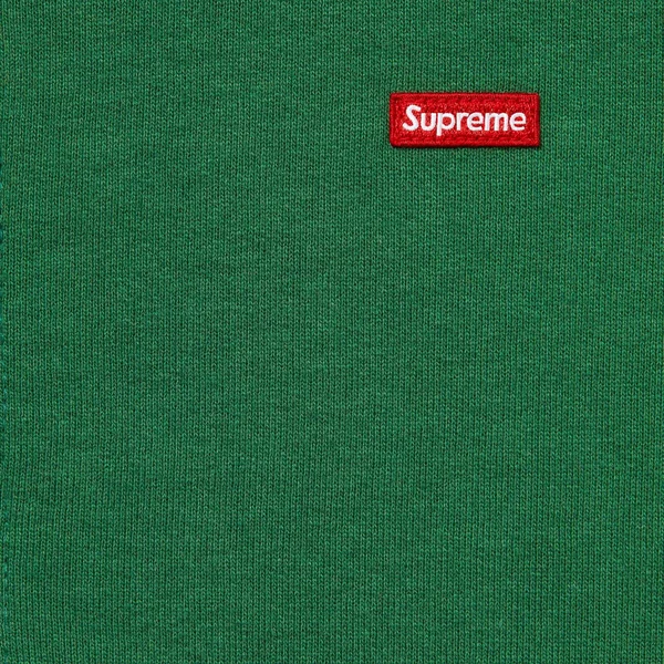 Supreme Small Box Zip Up Hooded Sweatshirt - Pine (front)