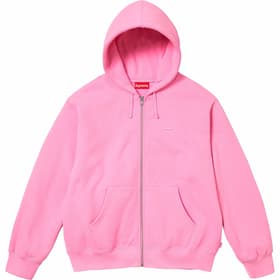 Supreme Small Box Zip Up Hooded Sweatshirt Pink