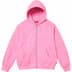 Supreme Small Box Zip Up Hooded Sweatshirt - Pink (front)