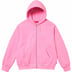 Supreme Small Box Zip Up Hooded Sweatshirt - Pink (front)