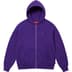 Supreme Small Box Zip Up Hooded Sweatshirt - Purple (front)