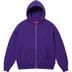 Supreme Small Box Zip Up Hooded Sweatshirt - Purple (front)