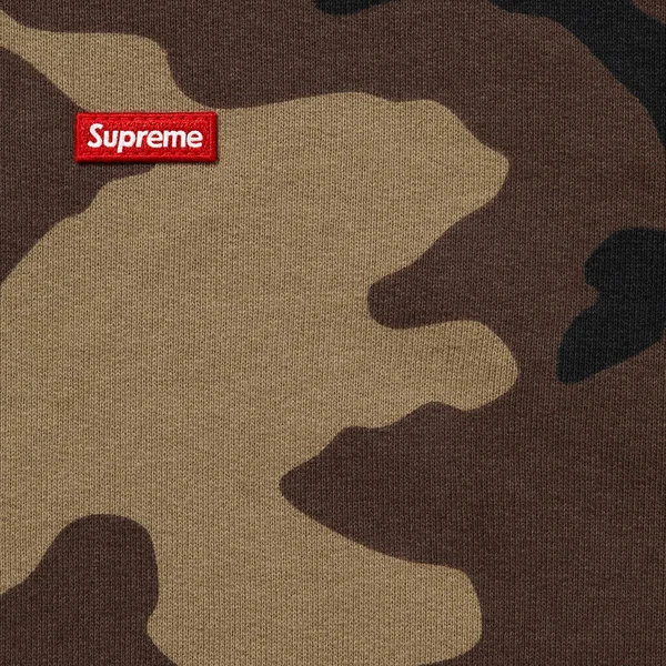 Supreme Small Box Zip Up Hooded Sweatshirt - Woodland Camo (front)