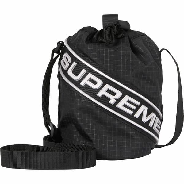 Supreme Small Cinch Pouch - Black (front)