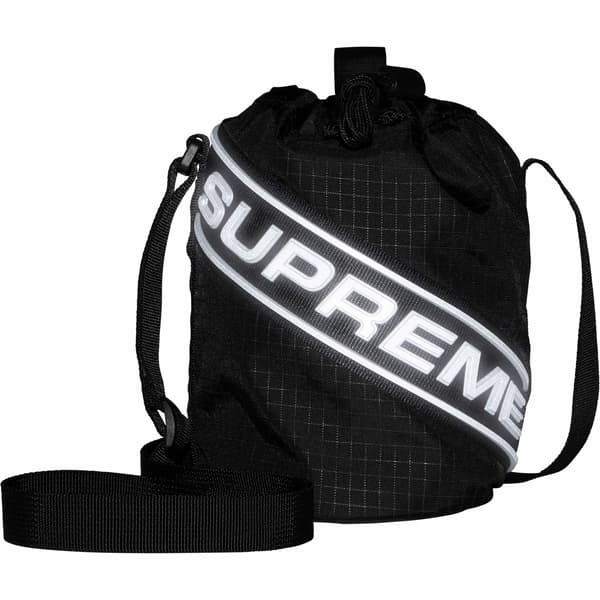 Supreme Small Cinch Pouch - Black (front)