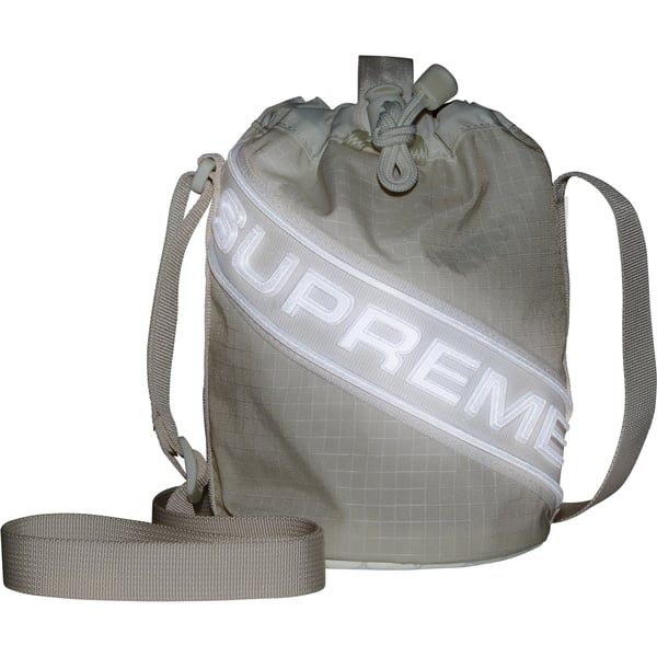 Supreme Small Cinch Pouch - White (front)