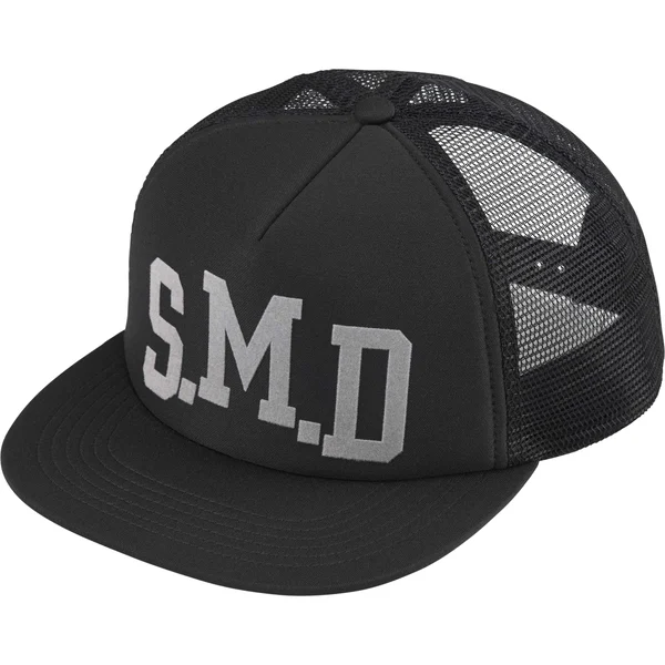 Supreme SMD Mesh Back 5-Panel - Black (front)