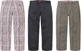 Supreme Snake Print Chino Pant