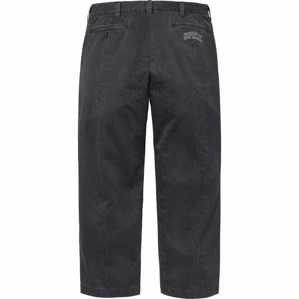 Supreme Snake Print Chino Pant - Charcoal (front)