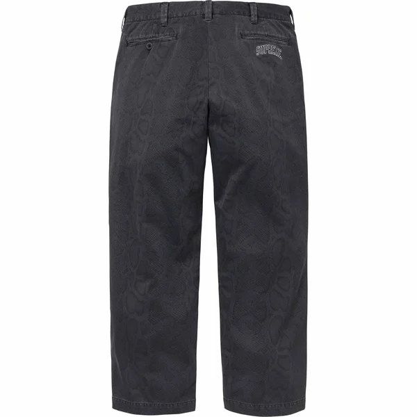 Supreme Snake Print Chino Pant - Charcoal (front)