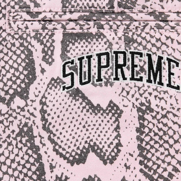 Supreme Snake Print Chino Pant - Pale Pink (front)